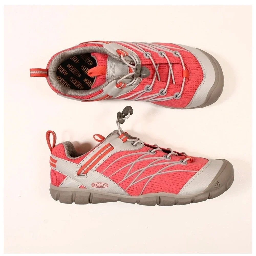Keen Chandler CNX Kids Hiking Sneakers‎ Pink Grey Lightweight Outdoor Shoes